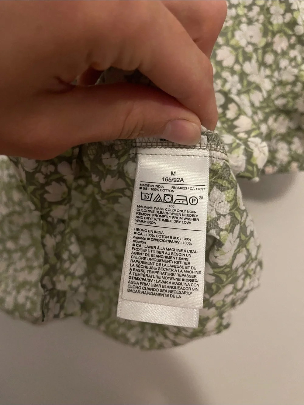LIKE NEW Old Navy Green Floral Button-Up Puff Sleeve Blouse